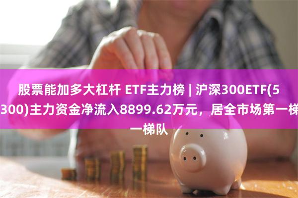 股票能加多大杠杆 ETF主力榜 | 沪深300ETF(510300)主力资金净流入8899.62万元，居全市场第一梯队