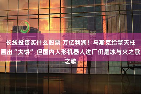 长线投资买什么股票 万亿利润！马斯克给擎天柱画出“大饼” 但国内人形机器人进厂仍是冰与火之歌