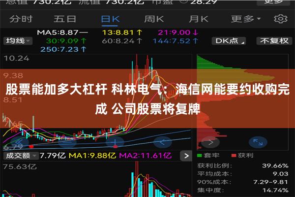 股票能加多大杠杆 科林电气：海信网能要约收购完成 公司股票将复牌