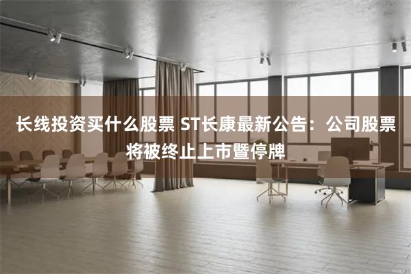 长线投资买什么股票 ST长康最新公告：公司股票将被终止上