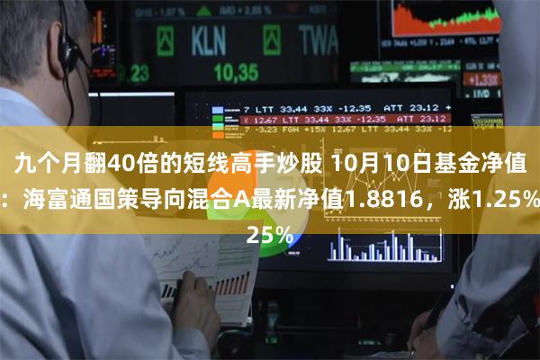 九个月翻40倍的短线高手炒股 10月10日基金净值：海富